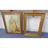 FRAMED PORTRAIT IN OILS RUSSIAN GENTLEMAN SIGNED KYPOBCEKA 93 74 X 58 & GILT FRAME