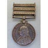 QUEENS SOUTH AFRICA MEDAL TO GUNNER A.