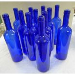 12 BLUE GLASS BOTTLES