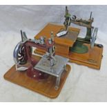 TWO CHILD'S SEWING MACHINES