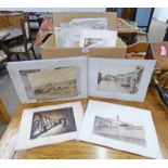 SELECTION OF EARLY PHOTOGRAPHS TO INCLUDE TEMPLE OF NIKKO, MALAYA PORT, BRIDGES, MADRID, PORTRAIT,