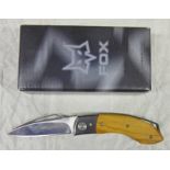 FOX KNIFE 440 OL PACHI 'THE DREAM CATCHER' WITH BOX - BUYER MUST BE OVER THE AGE OF 21 TO