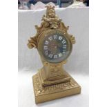 EARLY 20TH CENTURY GILDED MANTLE CLOCK,