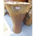 WOODEN TRIBAL DRUM HEIGHT 66 CM'S