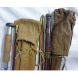 MILWARD FLY ROD 3 PIECE IN BAG AND ONE OTHER FLY ROD IN BAG.