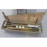 CROQUET SET IN WOODEN BOX