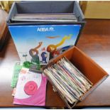 SELECTION OF LP'S TO INCLUDE ABBA AND SELECTION OF 45 RPM RECORDS