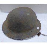 SECOND WORLD WAR BRITISH BRODIE HELMET STAMPED ON INSIDE '1939' WITH LINER