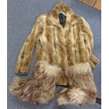 FUR JACKET HAMMER SCHMIDT BY GLASER AND PAIR OF FUR BOOTS