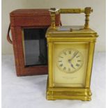 BRASS CARRIAGE CLOCK MACKAY & CHISHOLM EDINBURGH PRESENTED TO J.G.