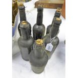 6 LATE 19TH OR EARLY 20TH CENTURY PORT/WINE BOTTLES