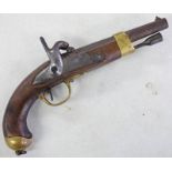 FRENCH 13 BORE PERCUSSION 1822 MODEL PISTOL WITH 19.