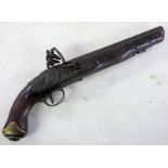 14 BORE FLINTLOCK LIGHT DRAGOON SERVICE PISTOL WITH 23CM LONG BARREL,