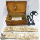 STEREOCARD VIEWER CARDS AND A STEREO METER IN FITTED WOODEN BOX -2-