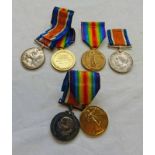 THREE BRITISH WAR & VICTORY MEDAL PAIRS; ROYAL HIGHLANDERS, TO S-18272 PTE.