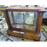 MAHOGANY CASED SCALES MARKED BECKER'S SONS ROTTERDAM