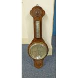 OAK ARTS & CRAFTS BAROMETER ,