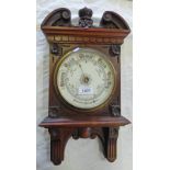 CARVED MAHOGANY WALL BAROMETER