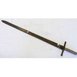 MIDDLE EASTERN SWORD WHITE METAL BOUND GRIP,