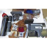 SELECTION OF CAMERA EQUIPMENT TO INCLUDE SULIGAN F - 400MM LENS, BROWNE NO2 - C FOLDING CAMERA,