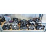 SELECTION OF VARIOUS CAMERAS INCLUDING NIKON F50, CANON 500N,