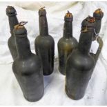 6 LATE 19TH OR EARLY 20TH CENTURY PORT/WINE BOTTLES