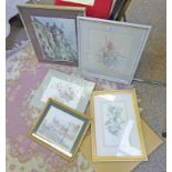 SELECTION OF FRAMED PRINTS TO INCLUDE MARY MCMURTRIE FLOWERS ETC