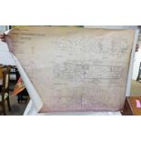 BOX CONTAINING NUMEROUS BLUE PRINTS TO INCLUDE SHIPS ETC Condition Report: approx 30