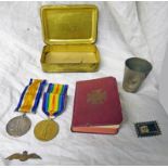 1914-1918 MEDAL AND GREAT WAR MEDAL TO T-2341 S JT. T.M. LAING A.S.C.
