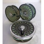 OLYMPIC 4340 FLY REEL DT-8-F WITH SMOOTH FOOT AND SPARE DT-9-F SPOOL & OLYMPIC 4320 REEL
