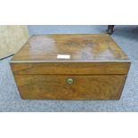 ROSEWOOD FITTING DRESSING CASE WITH SILVER MOUNTED BOTTLES & JARS