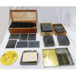 BOX CONTAINING VARIOUS GLASS NEGATIVES, SCENERY, LANDSCAPES,