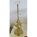 LATE 19TH CENTURY BRASS LUCERNA OIL LAMP 36CM TALL