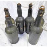 6 LATE 19TH OR EARLY 20TH CENTURY PORT/WINE BOTTLES