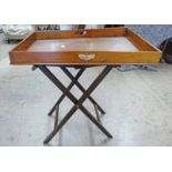 19TH CENTURY MAHOGANY BUTLERS TRAY & FOLDING STAND