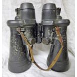 A PAIR OF WWII U BOAT 7 X 50 BINOCULARS BY CARL ZEISS STAMPED 7 X 50 BLC AND SERTALN NO 45005 WITH