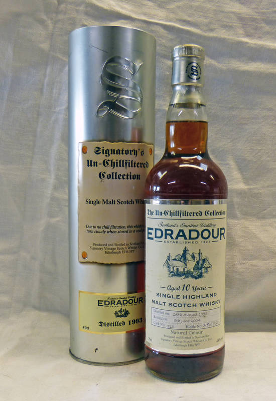 1 BOTTLE EDRADOUR 10 YEAR SINGLE MALT WHISKY, DISTILLED 1993 - 70 CL,