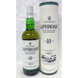 1 BOTTLE LAPHROAIG 10 YEAR OLD SINGLE MALT WHISKY, 40% VOL 70CL,