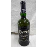 1 BOTTLE ARDBEG 17 YEAR OLD SINGLE MALT WHISKY 70CL,