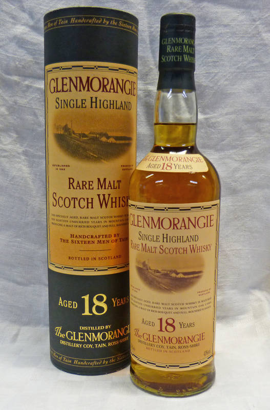 1 BOTTLE GLENMORANGIE 18 YEAR OLD SINGLE MALT WHISKY - 70CL, SINGLE MALT,