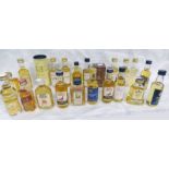 SELECTION OF APPROX 22 VARIOUS BLENDED WHISKY MINIATURES INCLUDING CALCHOU, THE OLD PORTSOY,