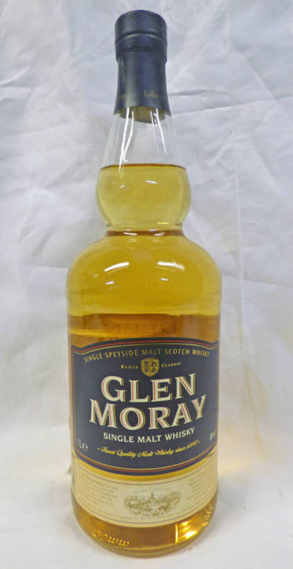 1 BOTTLE GLEN MORAY SINGLE MALT WHISKY,