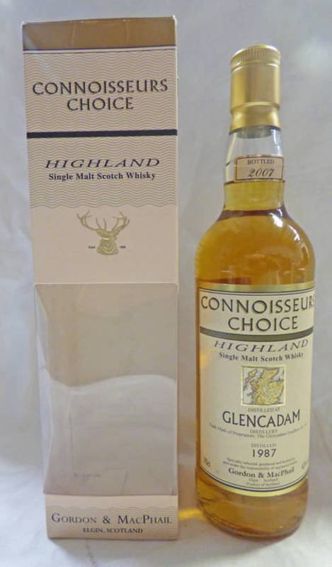 1 BOTTLE GLENCADAM 20 YEAR OLD SINGLE MALT WHISKY, DISTILLED 1987 - 70CL, 40% VOLUME,