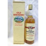 1 BOTTLE OLD RHODSHU SINGLE MALT WHISKY, 40% VOL 70CL,