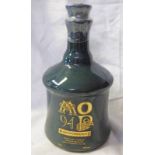 GREEN CERAMIC DECANTER OF DHUNOMHAINN 1994 MOD LIMITED EDITION WHISKY - 70CL,