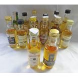 VARIOUS SINGLE MALT WHISKY MINIATURES INCLUDING MACALLAN- 12 YEAR OLD 43% VOL 5CL,