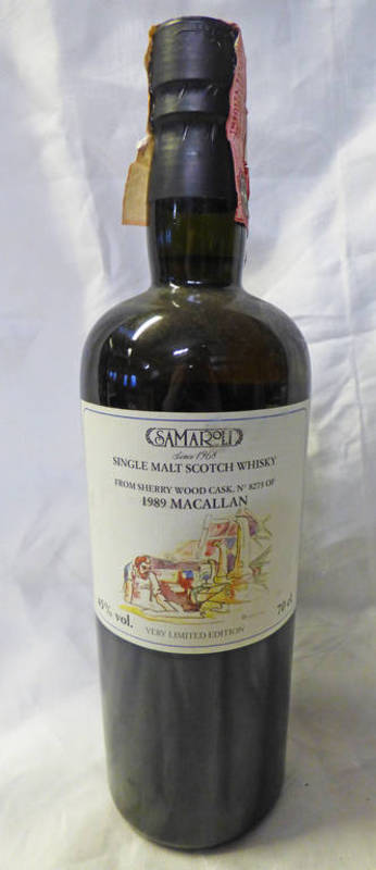 1 BOTTLE MACALLAN 14 YEAR OLD SINGLE MALT WHISKY, DISTILLED 1989 - 70CL,