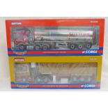 TWO CORGI 1:50 SCALE MODEL HGVS INCLUDING CC13711 - SCANIA R SERIES BULK TIPPER.