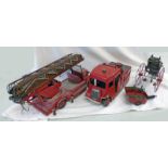 TWO WOODEN MODELS OF FIRE ENGINES