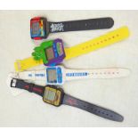 TWO NINTENDO GAME WATCHES OF SUPER MARIO BROS & ZELDA AND TWO OTHERS